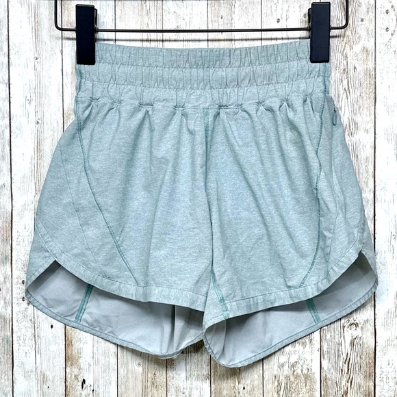 Lululemon Track That Shorts in Heather Lux Multi Hazy Jade [2037] - Picture 4 of 10